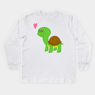 Turtle Love Boy Kids Long Sleeve T-Shirt